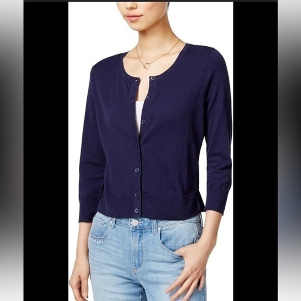 Architect blue cardigan sweater